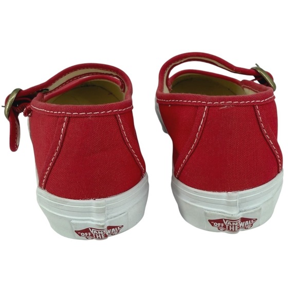 Mary Jane Shoes in Red| Vans CZ Vans Women\'s Mary Jane Red Canvas Buckle Strap Sneakers Shoes Size 7 500714